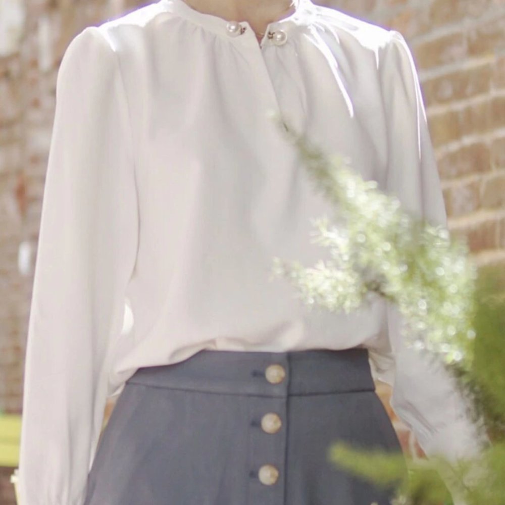 Buvette Pearl Blouse  in Ivory